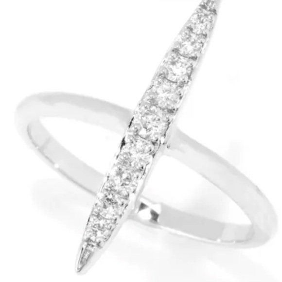 Sale🔥White gold North South statement ring - Picture 3 of 11